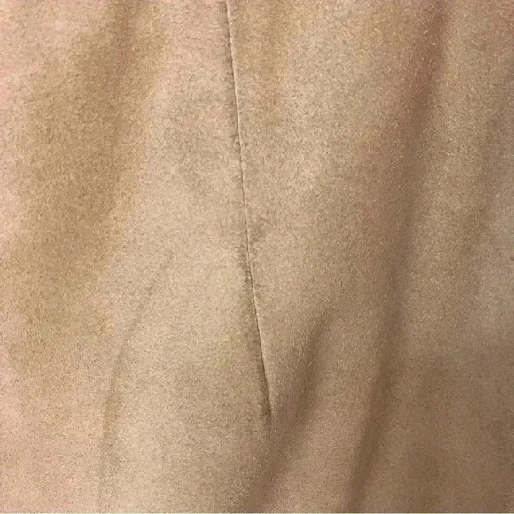 BANANA REPUBLIC  Y2K  Size 6 Tan Leather/Suede Front Slit  Skirt VINTAGE - Picture 7 of 15